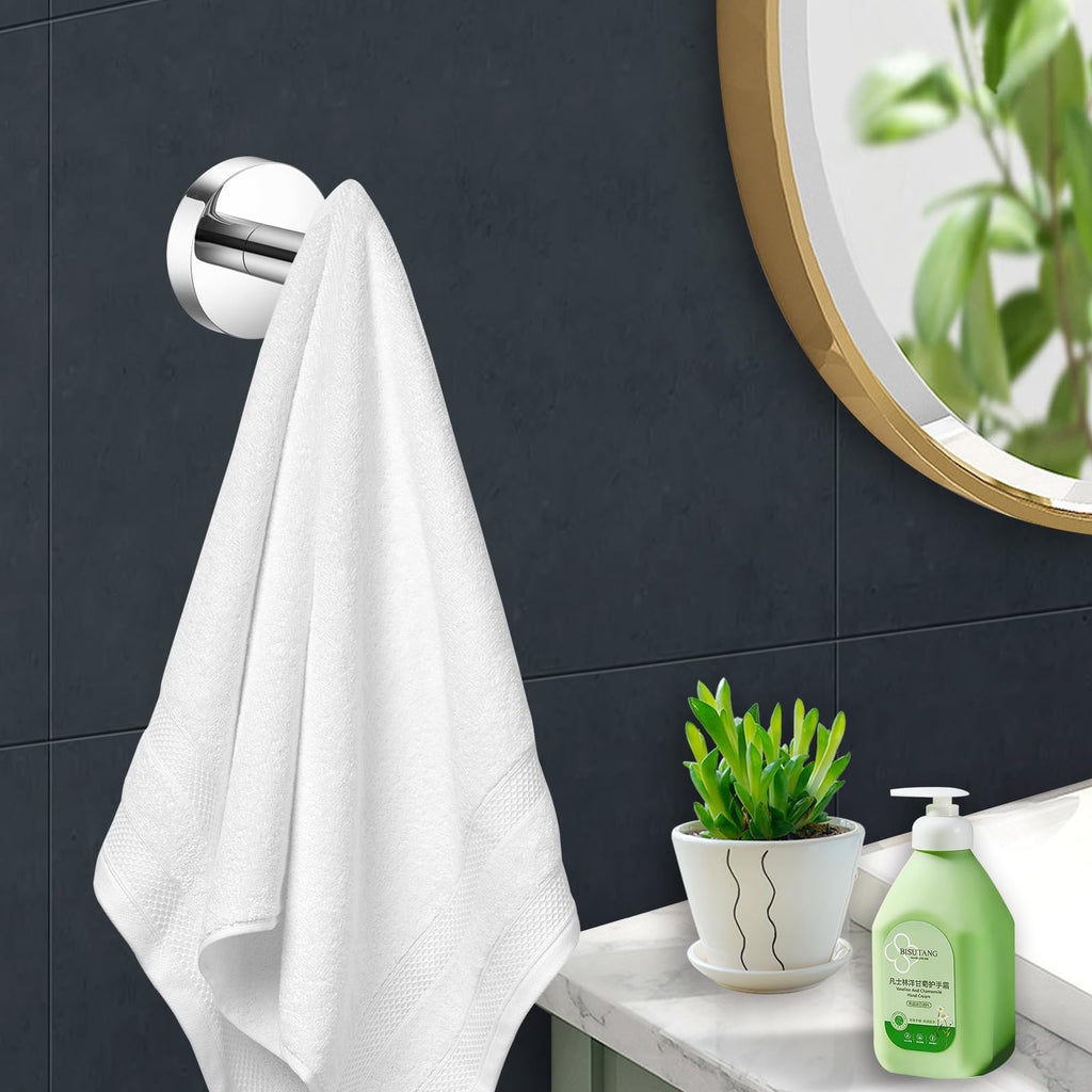 Modern Chrome Towel Robe Hook Round Bathroom Accessory