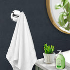 Modern Chrome Towel Robe Hook Round Bathroom Accessory