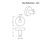 Modern Chrome Towel Robe Hook Round Bathroom Accessory