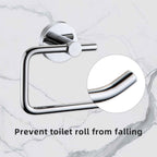 Modern Chrome Toilet Roll Holder Wall Mounted Round Bathroom Accessory