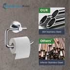 Modern Chrome Toilet Roll Holder Wall Mounted Round Bathroom Accessory