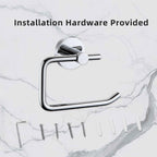 Modern Chrome Toilet Roll Holder Wall Mounted Round Bathroom Accessory