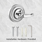 Traditional Chrome Towel Robe Hook Round Bathroom Accessory