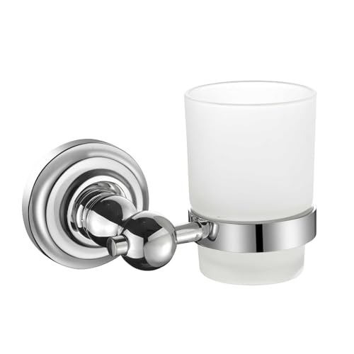 Traditional Chrome Toothbrush Holder Wall Mount Tumbler Bathroom Accessory