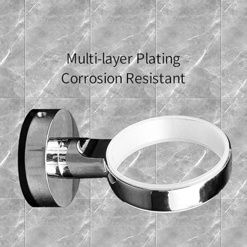 Traditional Chrome Toothbrush Holder Wall Mount Tumbler Bathroom Accessory