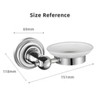 Traditional Round Soap Dish Holder Chrome Wall Mounted Bathroom Accessory