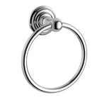 Traditional Chrome Towel Ring Holder Wall Mount Round Bathroom Accessory