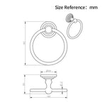 Traditional Chrome Towel Ring Holder Wall Mount Round Bathroom Accessory