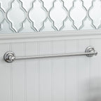 Traditional Chrome Towel Rail Bar Wall Mounted Bathroom Accessory