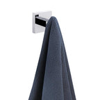 Modern Chrome Towel Robe Hook Luxury Square Bathroom Accessory