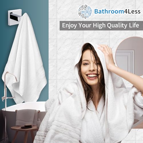 Modern Chrome Towel Robe Hook Luxury Square Bathroom Accessory