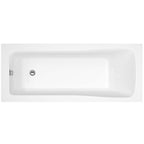1500mm Small Single Ended Bath Modern Straight White Bathroom Bathtub