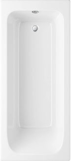 1500mm Small Single Ended Bath Modern Straight White Bathroom Bathtub