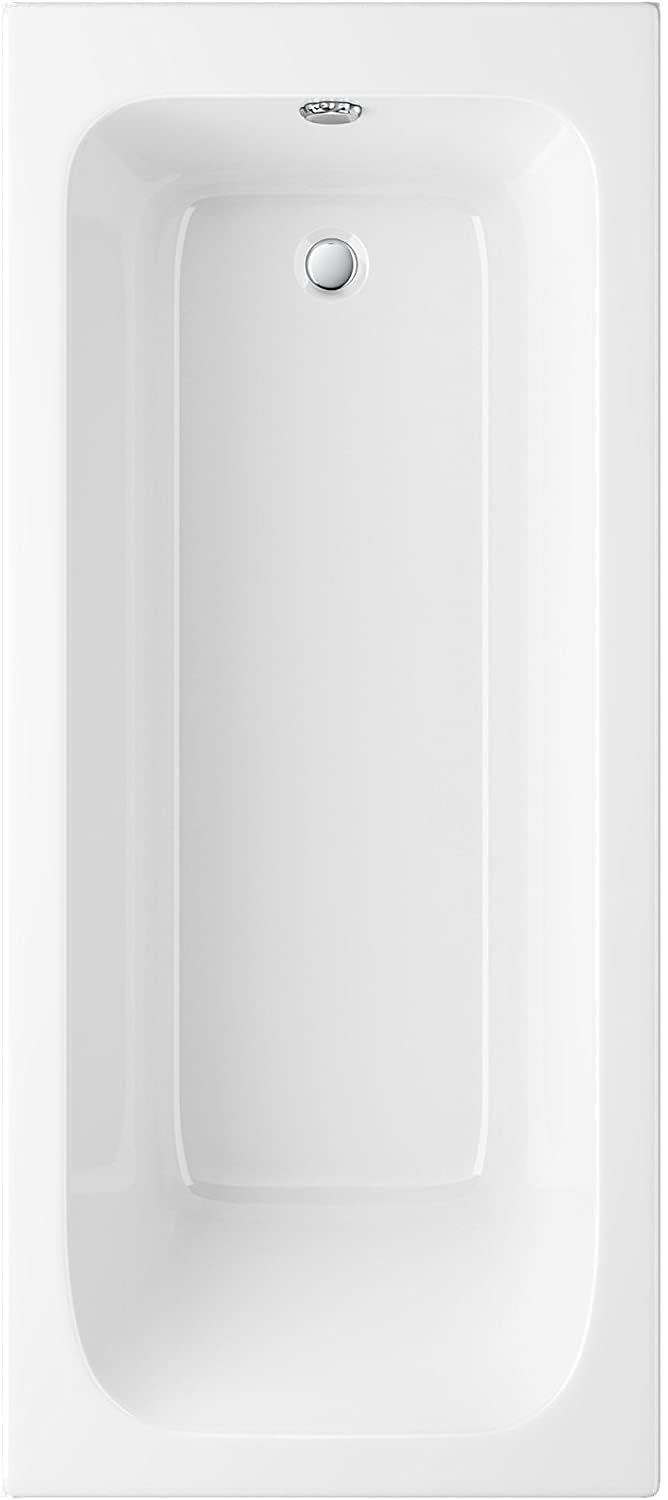 1500mm Small Single Ended Bath Modern Straight White Bathroom Bathtub