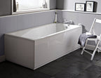 1500mm Small Single Ended Bath Modern Straight White Bathroom Bathtub