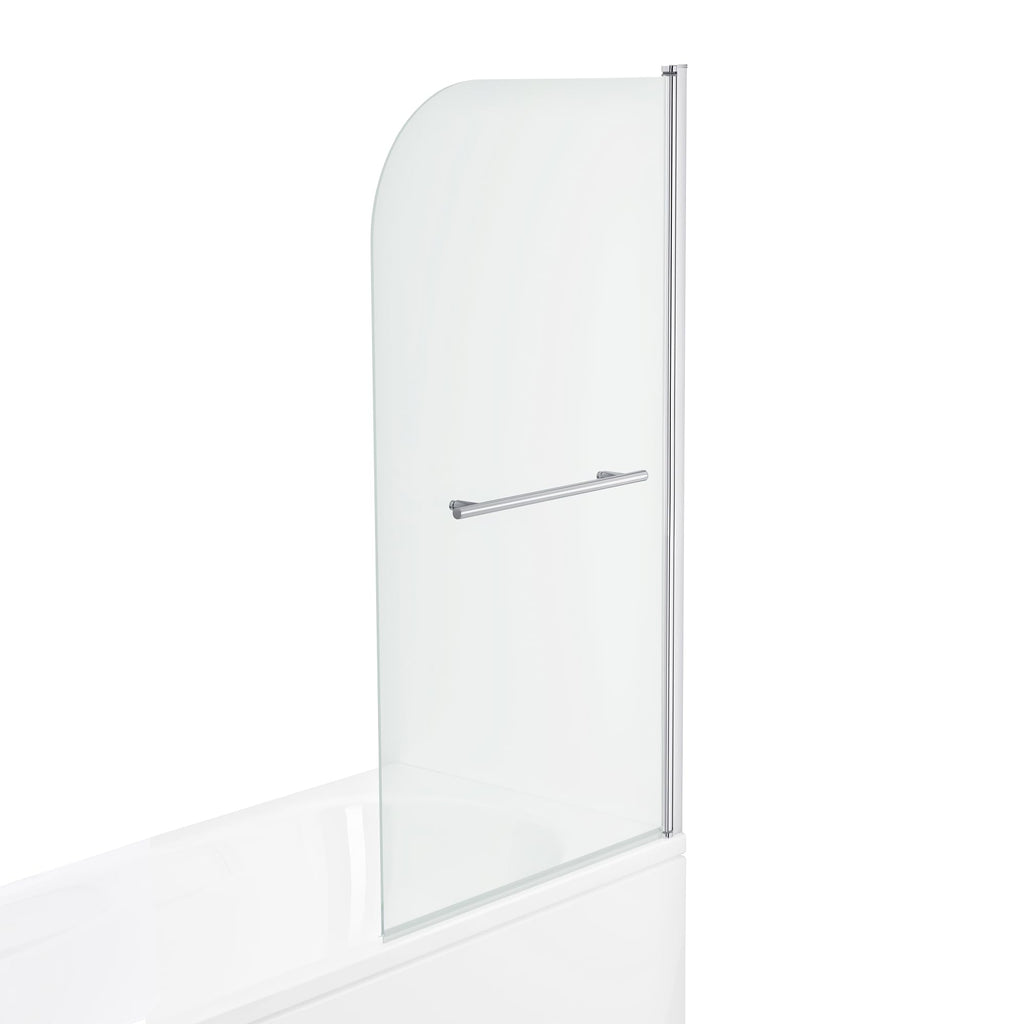 1000mm Modern Pivot Bath Shower Glass Screen Reversible Door Panel + Towel Rail