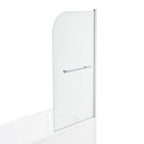 1000mm Modern Pivot Bath Shower Glass Screen Reversible Door Panel + Towel Rail