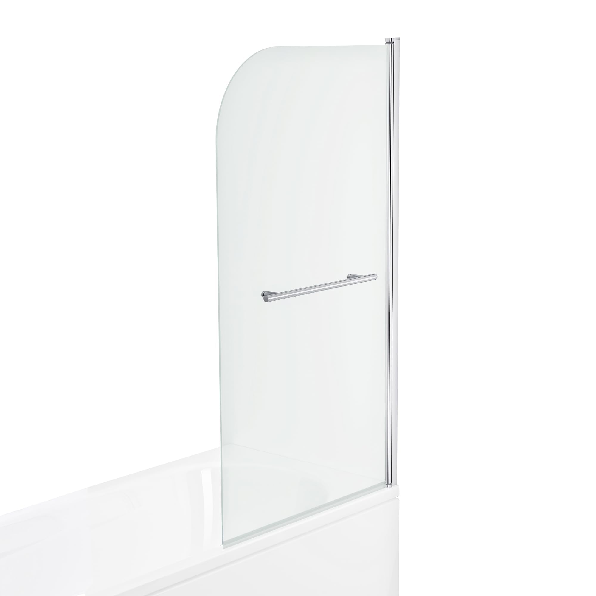 1000mm Modern Pivot Bath Shower Glass Screen Reversible Door Panel + Towel Rail