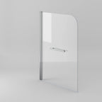 1000mm Modern Pivot Bath Shower Glass Screen Reversible Door Panel + Towel Rail