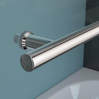 1000mm Modern Pivot Bath Shower Glass Screen Reversible Door Panel + Towel Rail