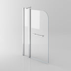 1000mm Pivot Bath Shower Easy Clean Glass Screen Door Panel + Towel Rail