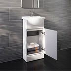 Modern Close Coupled Toilet Bathroom Vanity Storage Unit Basin Cloakroom Set