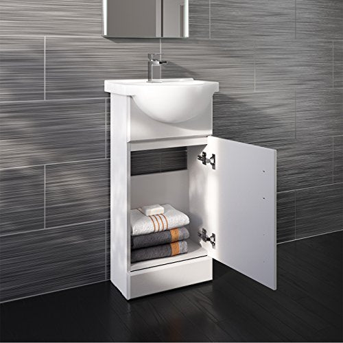 Modern Close Coupled Toilet Bathroom Vanity Storage Unit Basin Cloakroom Set