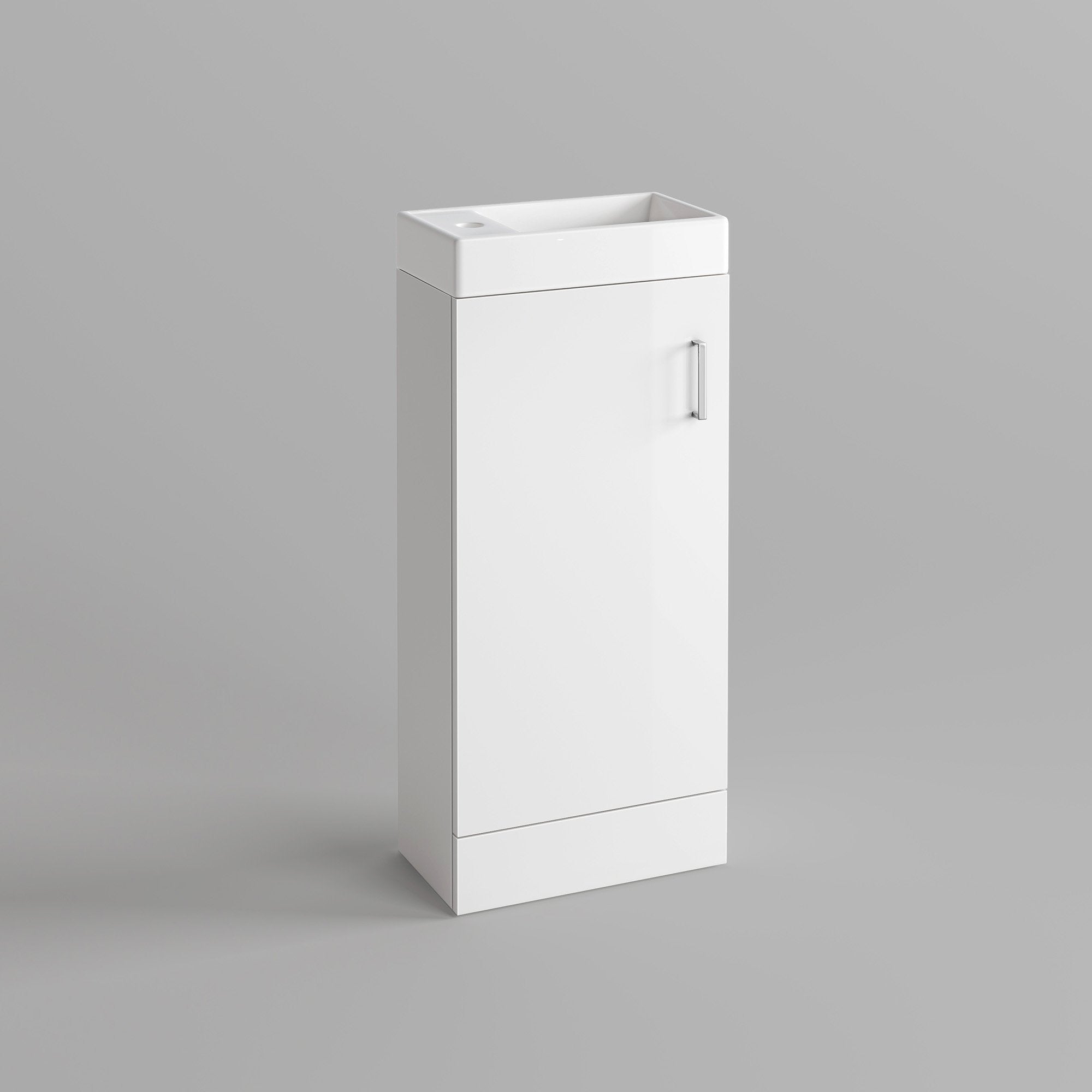 Cloakroom Ceramic Suite Vanity Sink Unit Soft Close + Close Coupled Toilet Set