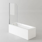 iBathUK Arvon Straight Shower Bath, Gloss White Vanity Unit & Close Coupled Toilet, Modern Bathroom Furniture Set, 1700mm