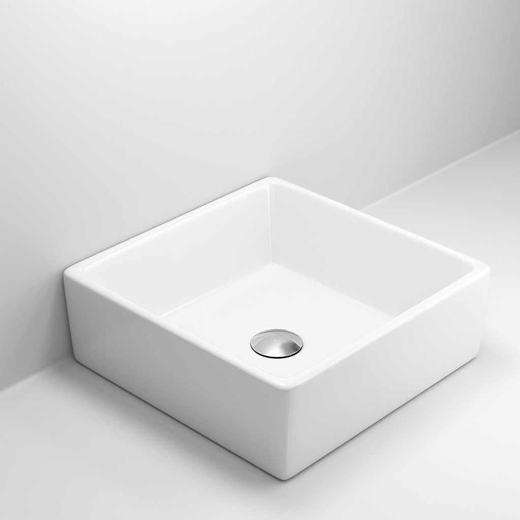 Modern Square Ceramic Cloakroom Basin Countertop Bathroom Sink CA1000
