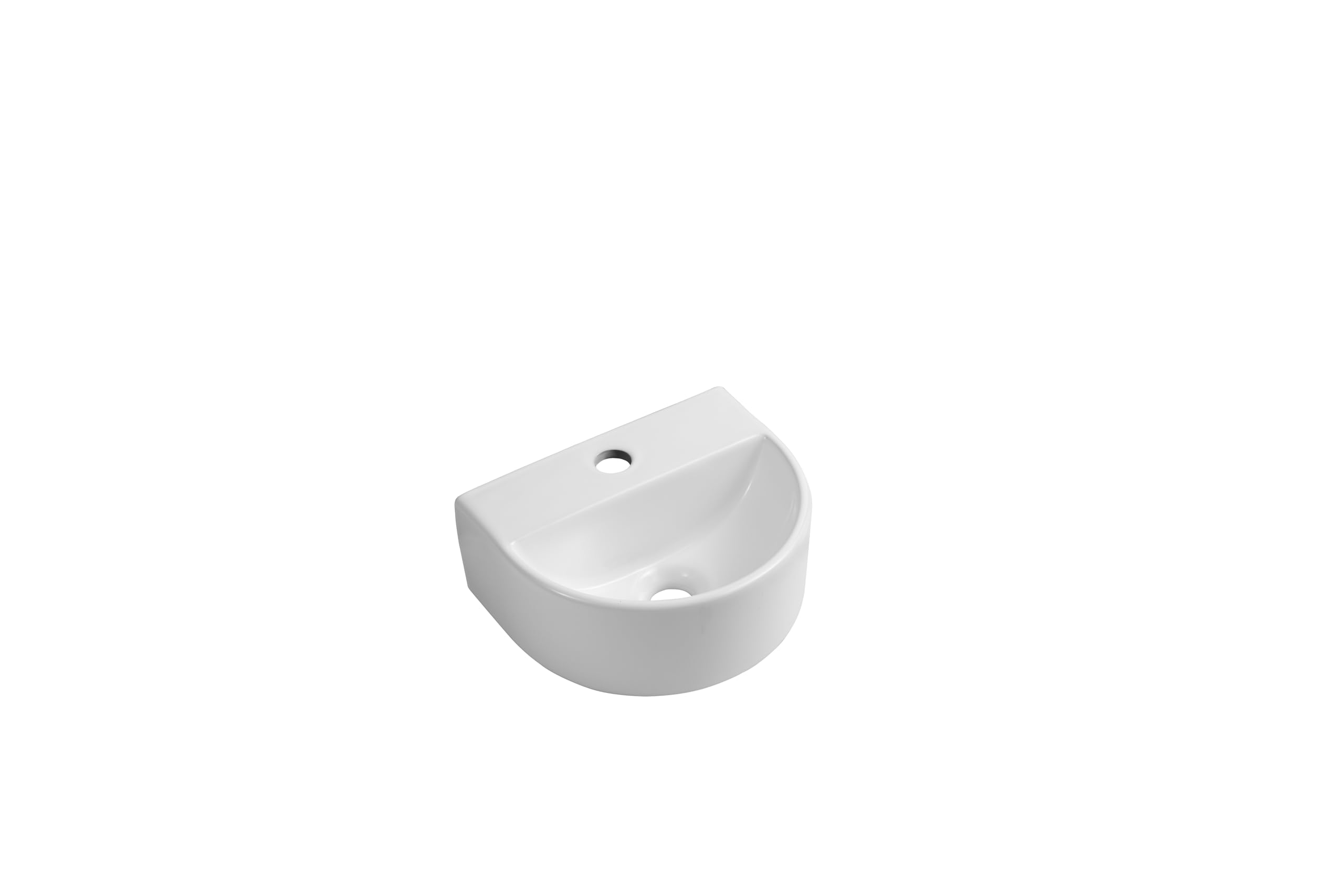 Modern Round Ceramic Small Cloakroom Basin Compact Bathroom Sink CA1005