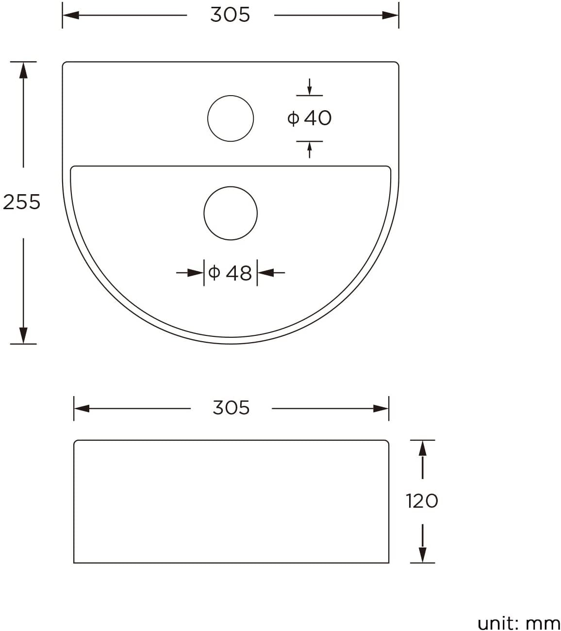 Modern Round Ceramic Small Cloakroom Basin Compact Bathroom Sink CA1005