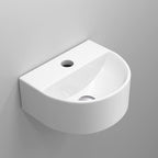 Modern Round Ceramic Small Cloakroom Basin Compact Bathroom Sink CA1005