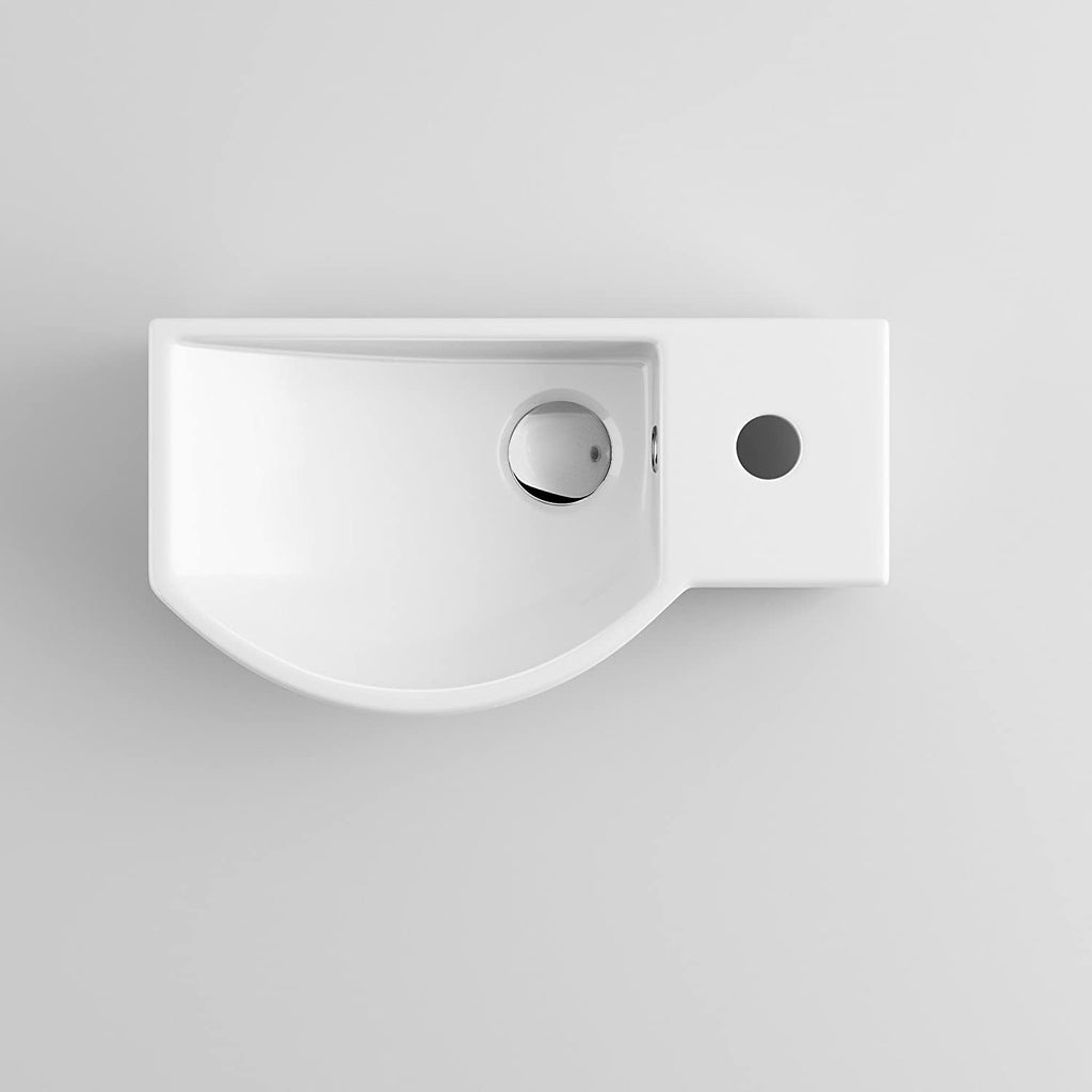 Modern Ceramic Cloakroom Basin Compact Wall Hung Bathroom Sink CA1007