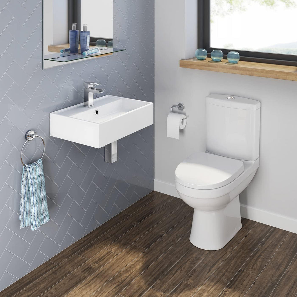 Modern Wall Hung Rectangular Counter Top Ceramic Wash Basin Sink