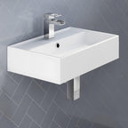 Modern Wall Hung Rectangular Counter Top Ceramic Wash Basin Sink