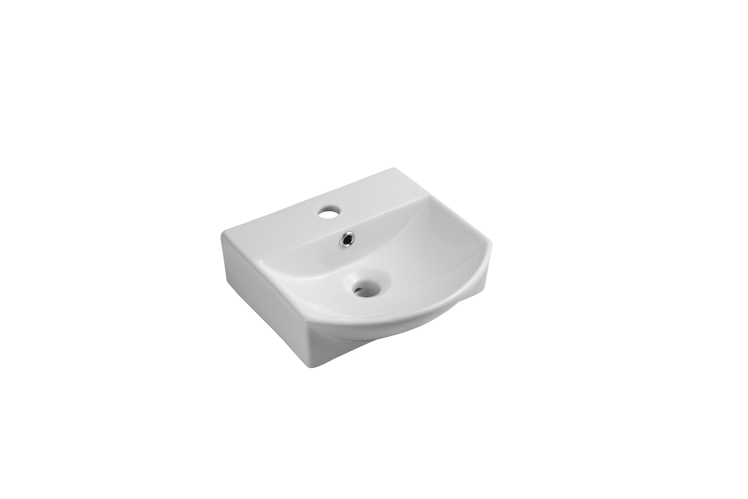 Modern Wall Hung Curved Counter Top Ceramic Wash Basin Sink