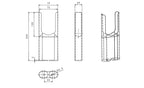 iBathUK Regency Traditional Floor Standing 2 Column Radiator Feet, High Strength Steel Matt Anthracite 277mm