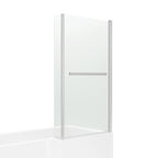805 x 1400mm Bathroom L Shape Bath Shower Glass Screen with Towel Rail