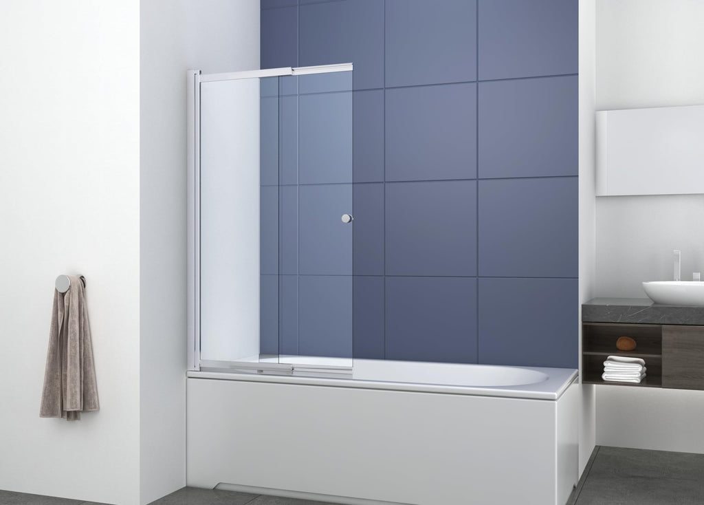 Sliding Bath Shower Glass Extending Screen Reversible Door Panel