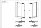 Sliding Bath Shower Glass Extending Screen Reversible Door Panel