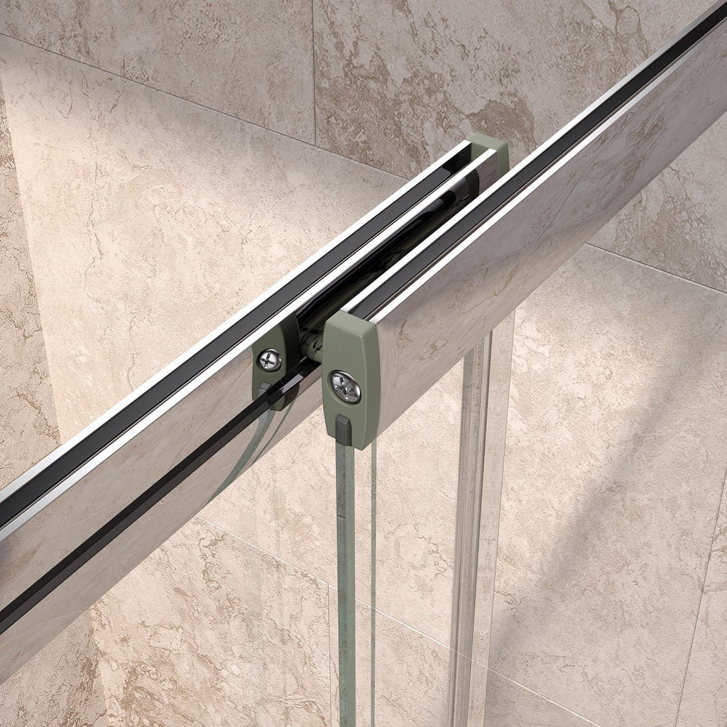 Sliding Bath Shower Glass Extending Screen Reversible Door Panel