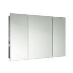 Wall Mount Stainless Steel 3 Doors Non Illuminated Mirror Cabinet - 600mm x 900mm