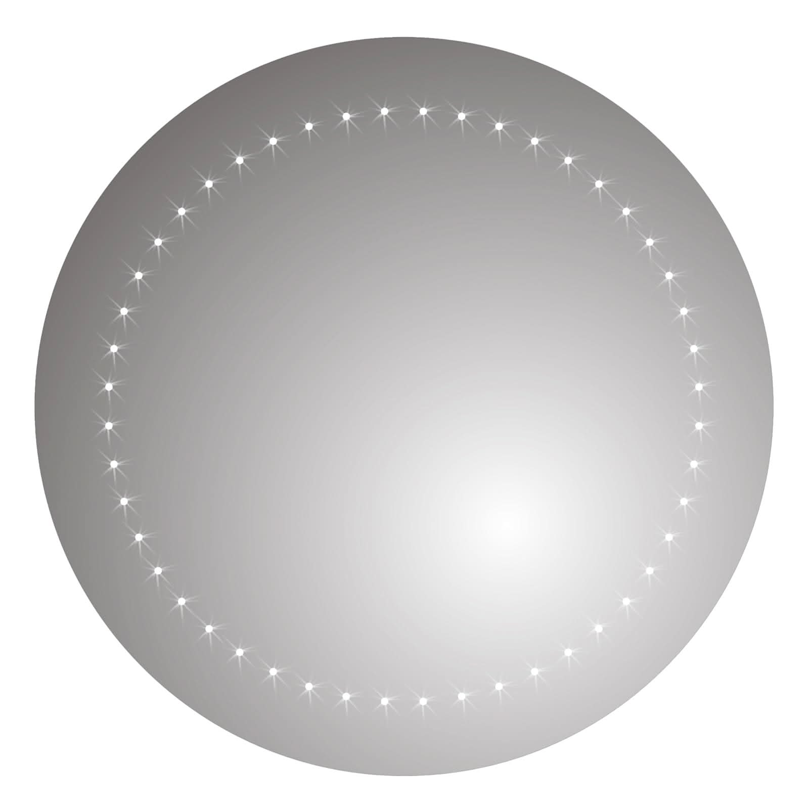 Wall Mounted Round Illuminated Mirror With Led Lights 500mm x 500mm