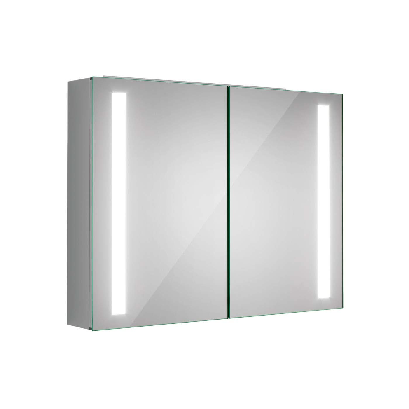 Wall Mount Double Door Illuminated Mirror Cabinet 800mm x 600mm