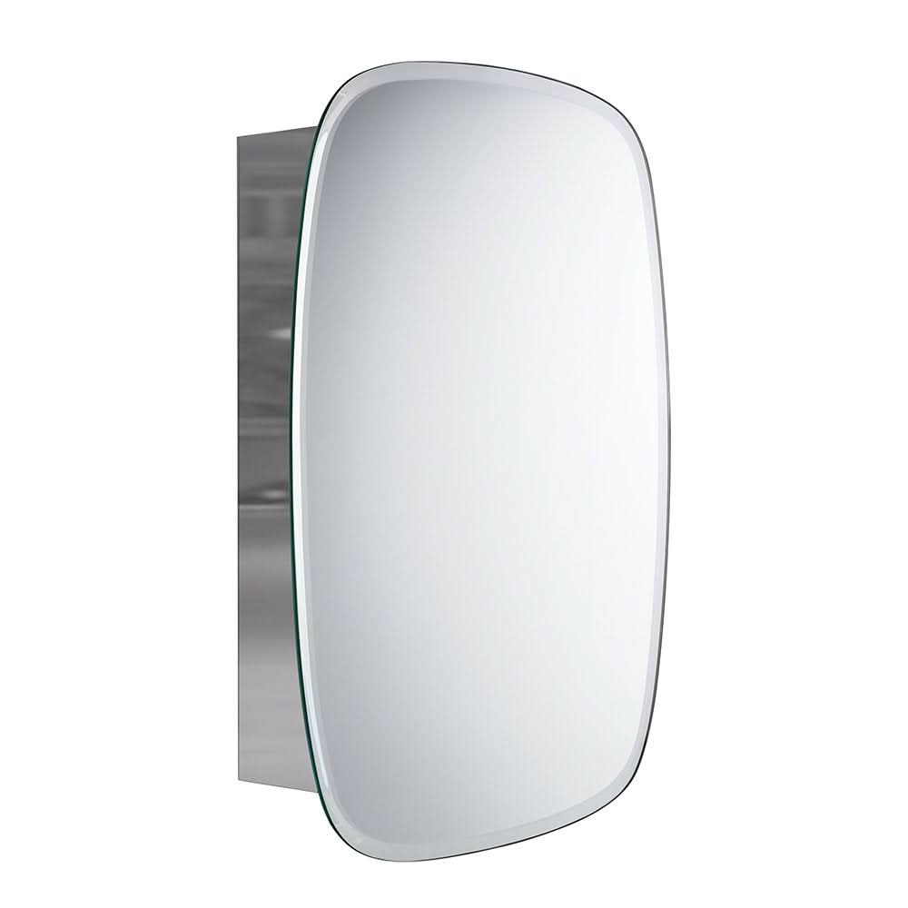 Wall Mount Single Door Non Illuminated Mirror Cabinet - 600mm x 450mm