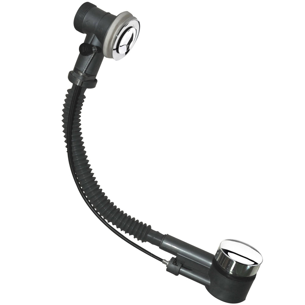 iBathUK Swivo Bath Overflow Pop-Up Waste, Chrome-Plated Brass Fitting with Easy Control & Secure Water Drainage