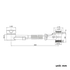 iBathUK Swivo Bath Overflow Pop-Up Waste, Chrome-Plated Brass Fitting with Easy Control & Secure Water Drainage