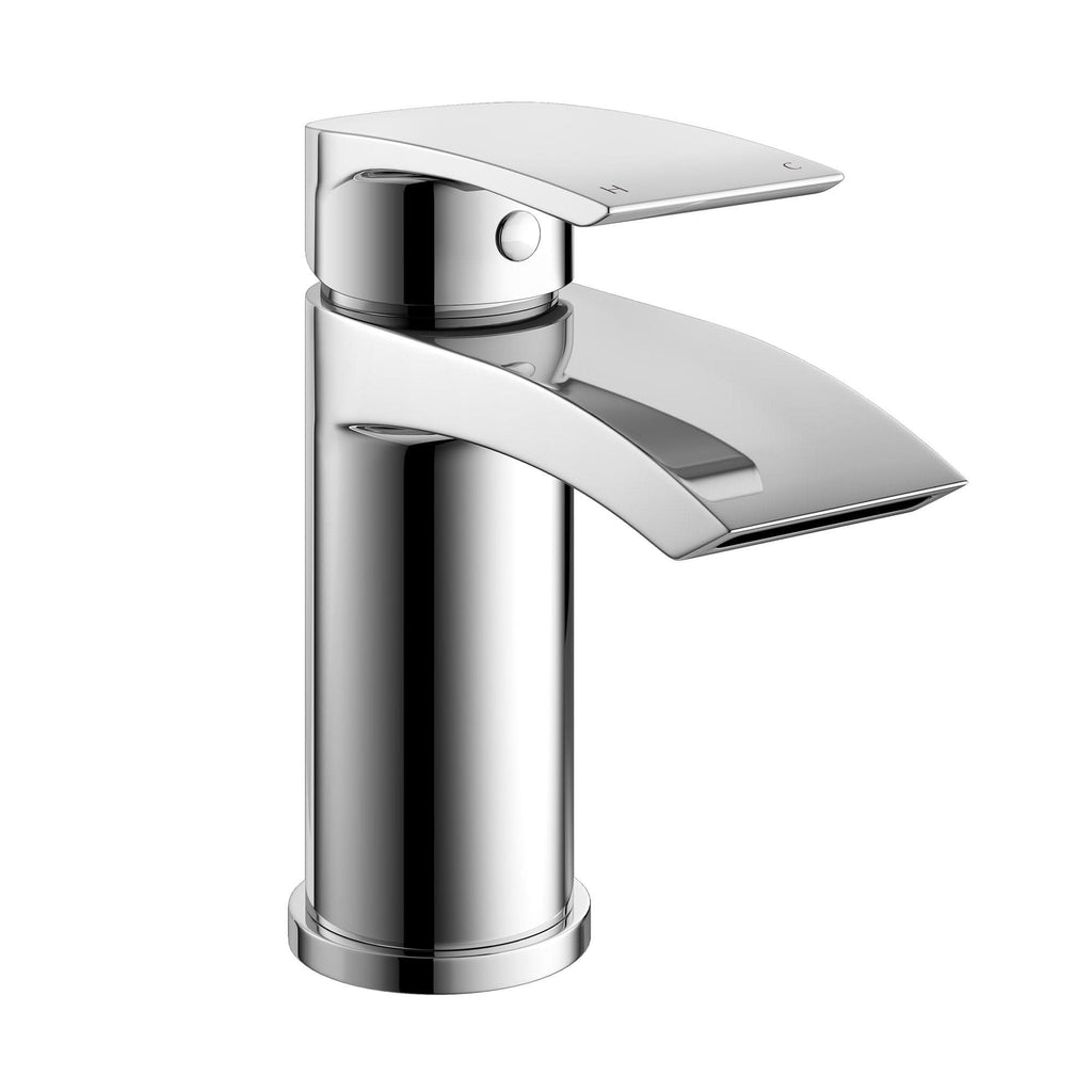 iBathUK Nexor Cloakroom Basin Mixer Tap, Modern Chrome Bathroom Sink Faucet for Compact Basins, Basin with Mixer Tap