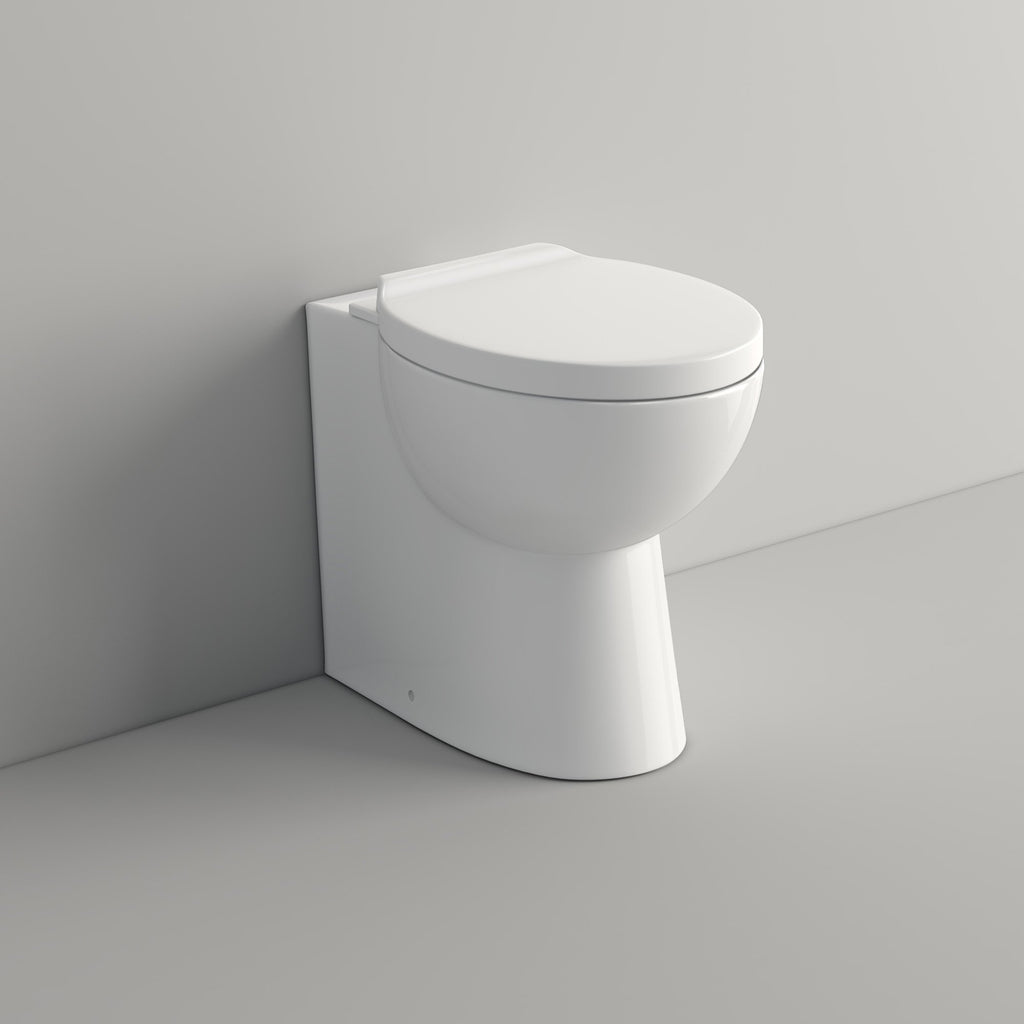 1138mm White Gloss Vanity Basin Unit + Back to Wall Toilet Furniture Set